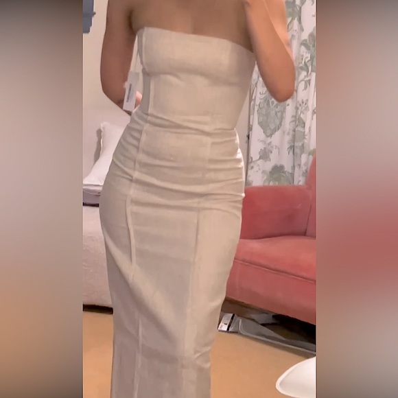 Reformation Layton linen strapless dress - Picture 9 of 13